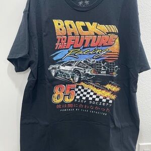 Riot Society Black 'Back to the Future' Graphic Tee